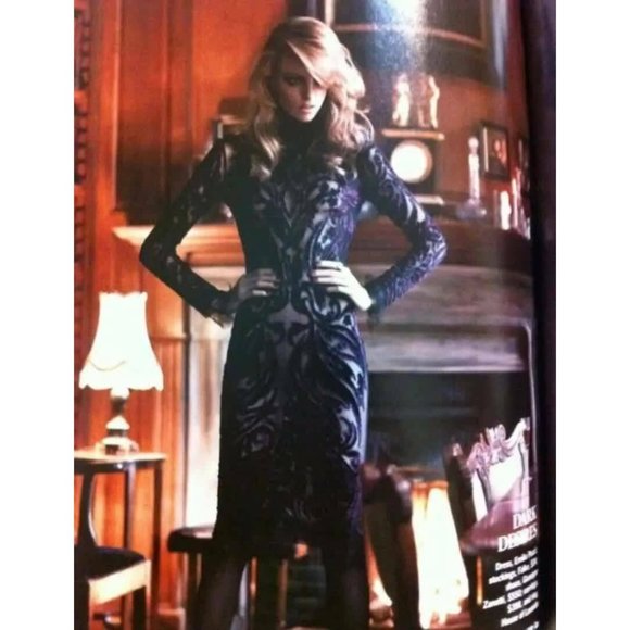 Iconic Emilio Pucci F/W 2011 Bordeaux Velvet-Embroidered Dress IT 44, US 8 - Picture 9 of 11